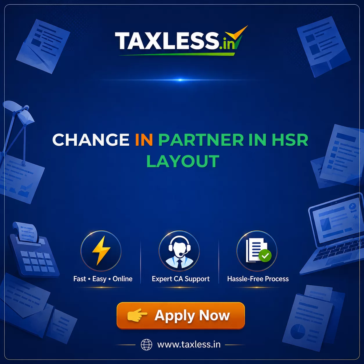 Change In Partner in Hsr Layout