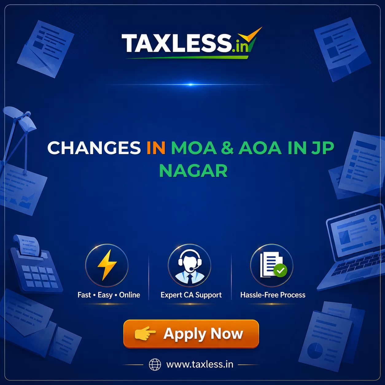 Changes In MoA & AoA in Jp Nagar
