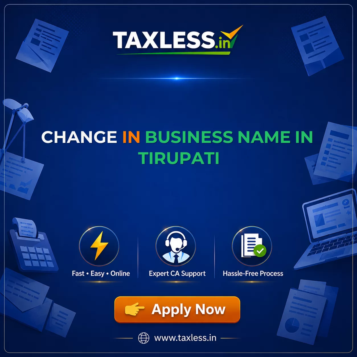 Change In Business Name in Tirupati