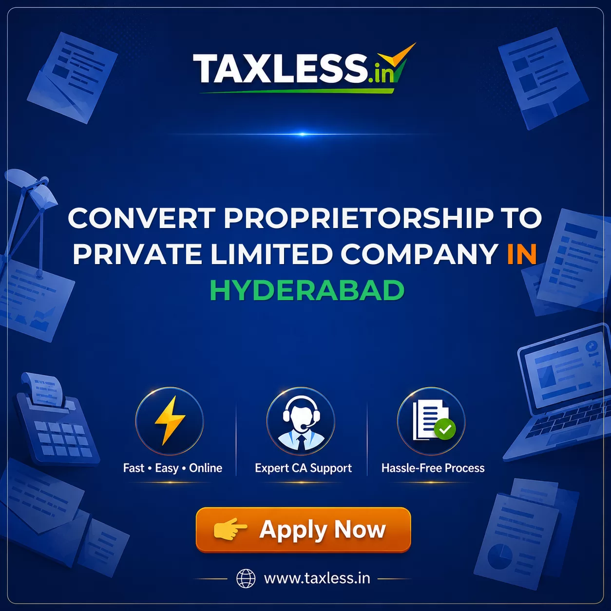 Convert Proprietorship To Private Limited Company in Hyderabad