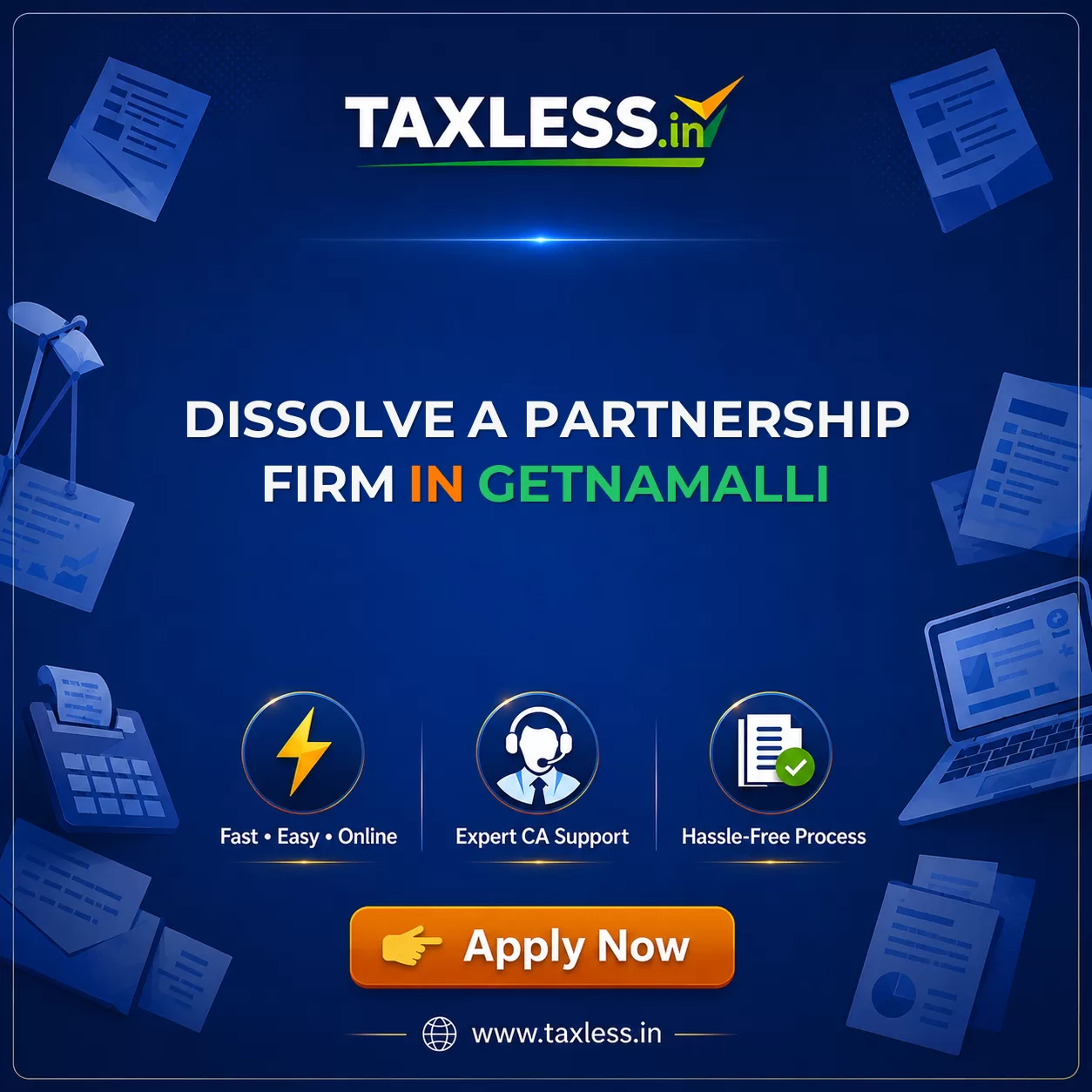 Dissolve A Partnership Firm in Getnamalli