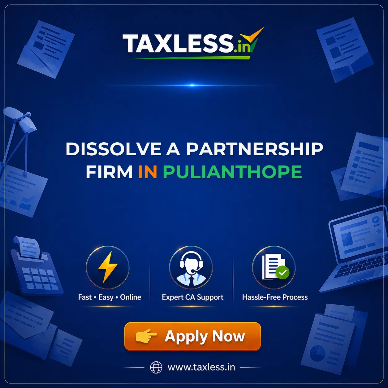 Dissolve A Partnership Firm in Pulianthope