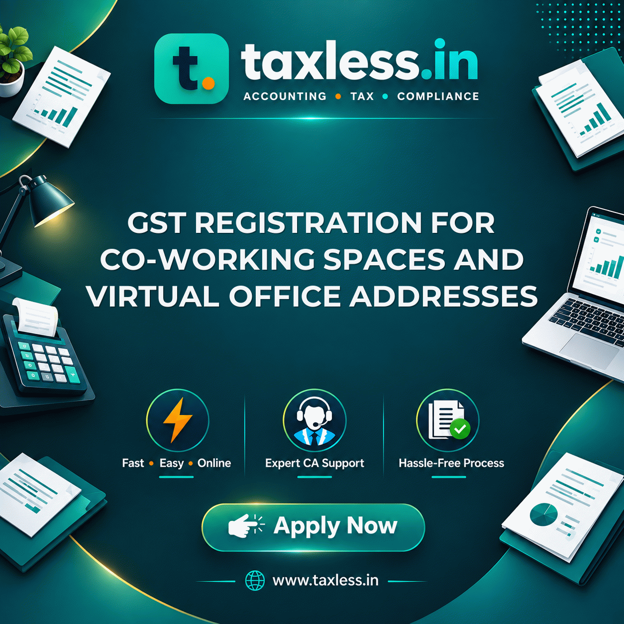 GST Registration for Co-working Spaces and Virtual Office Addresses