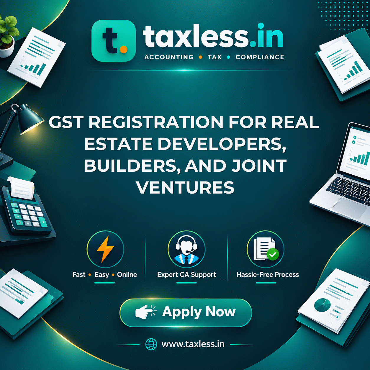 GST Registration for Real Estate Developers, Builders, and Joint Ventures