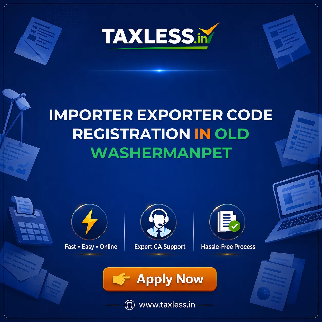 Importer Exporter Code Registration in Old Washermanpet