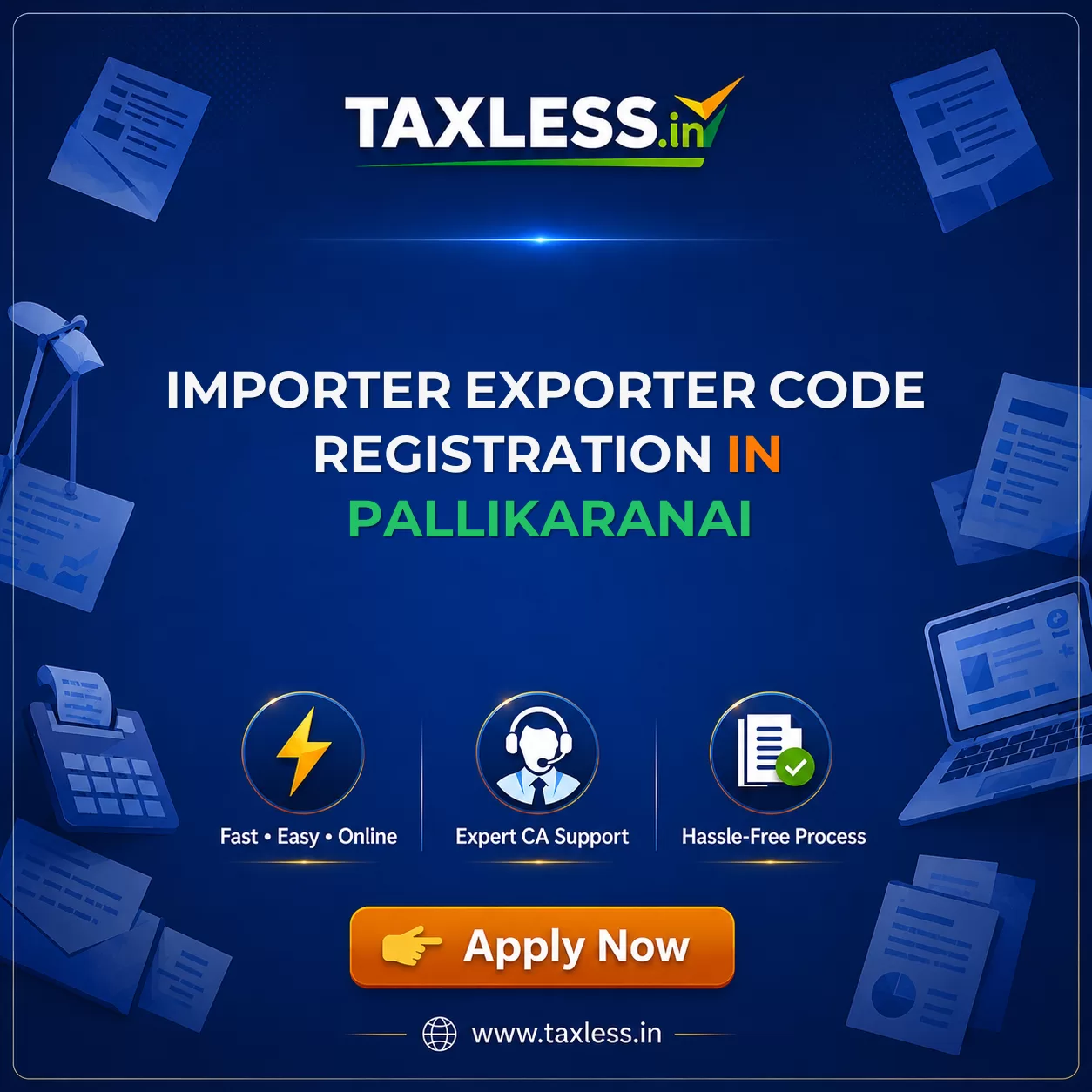 Importer Exporter Code Registration in Pallikaranai