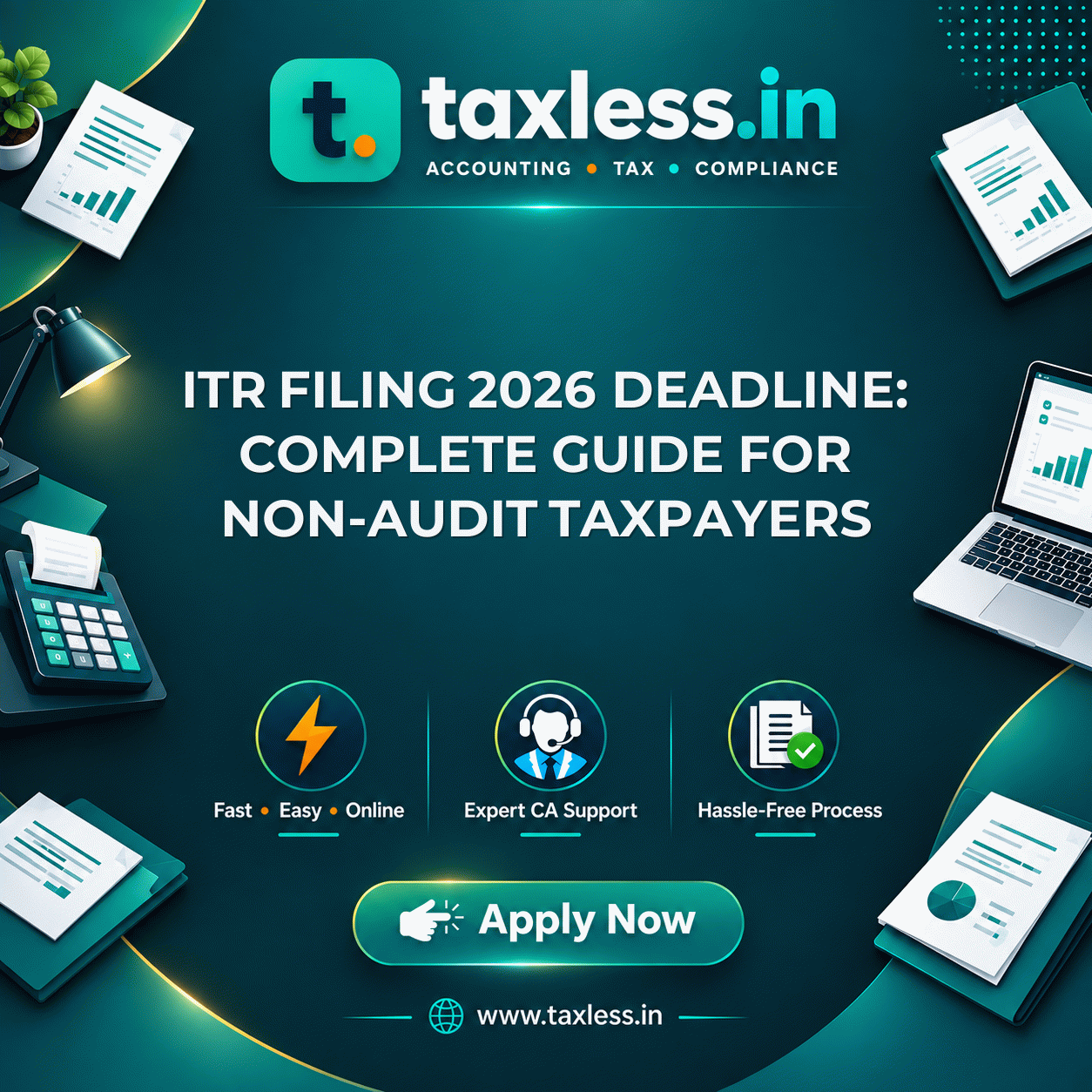 ITR Filing 2026 Deadline: Complete Guide for Non-Audit Taxpayers