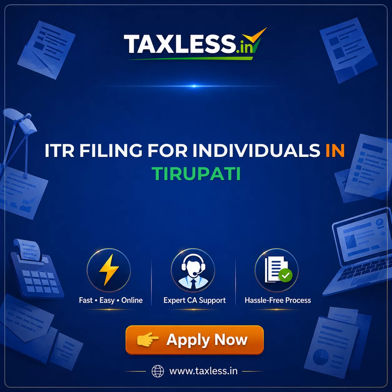 ITR Filing For Individuals in Tirupati