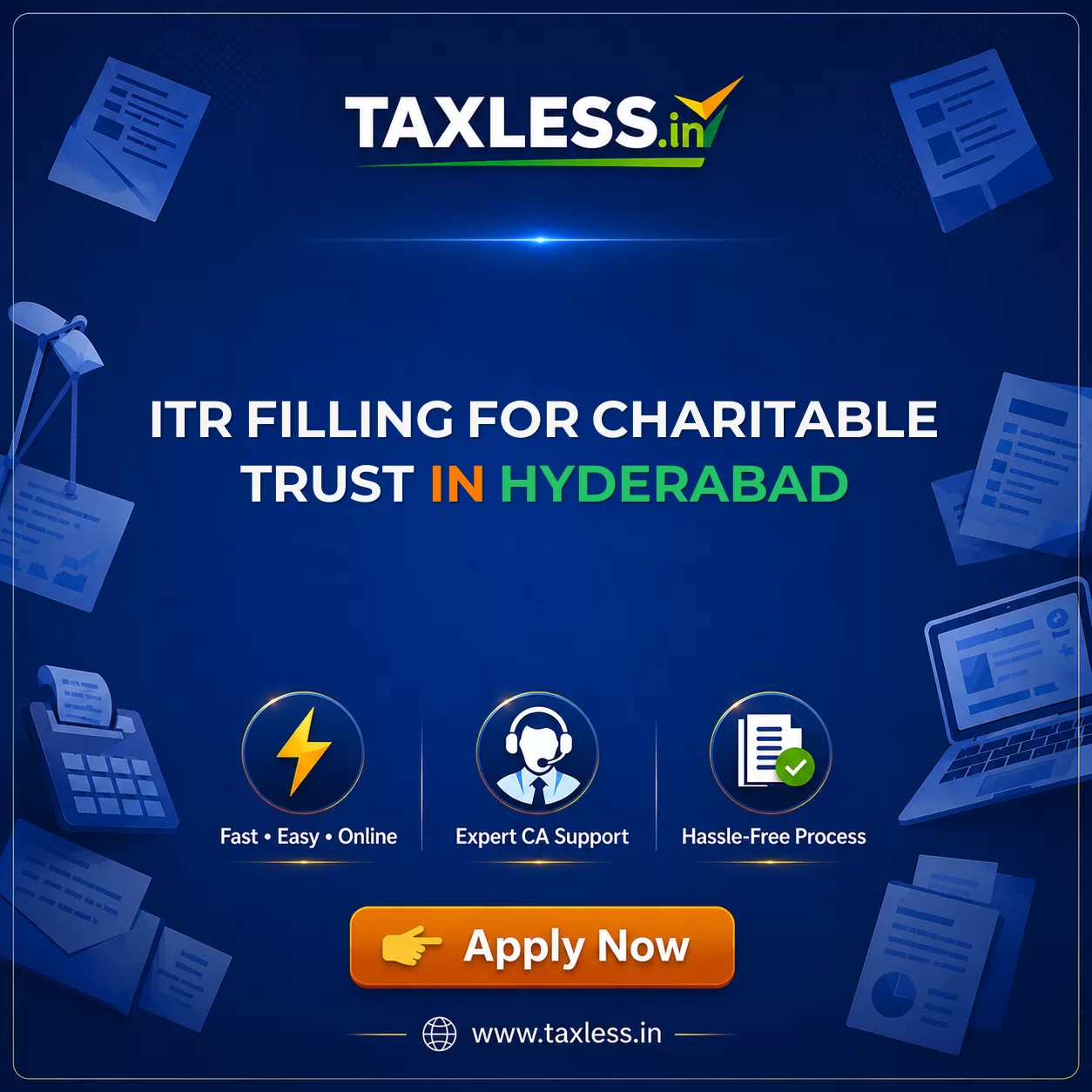 ITR Filling For Charitable Trust in Hyderabad