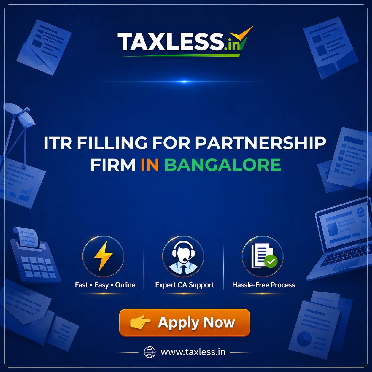 ITR Filling For Partnership Firm in Bangalore