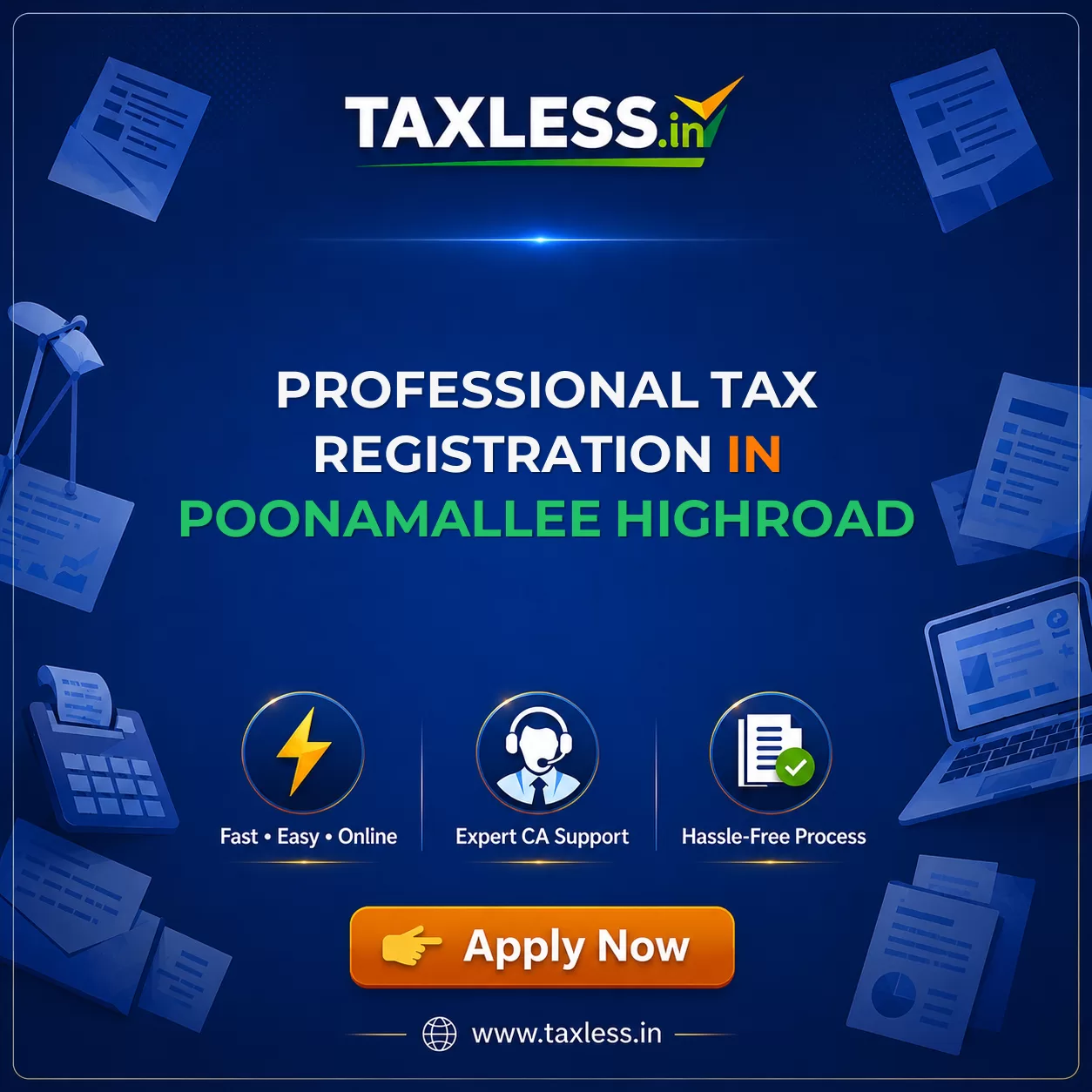 Professional Tax Registration in Poonamallee Highroad